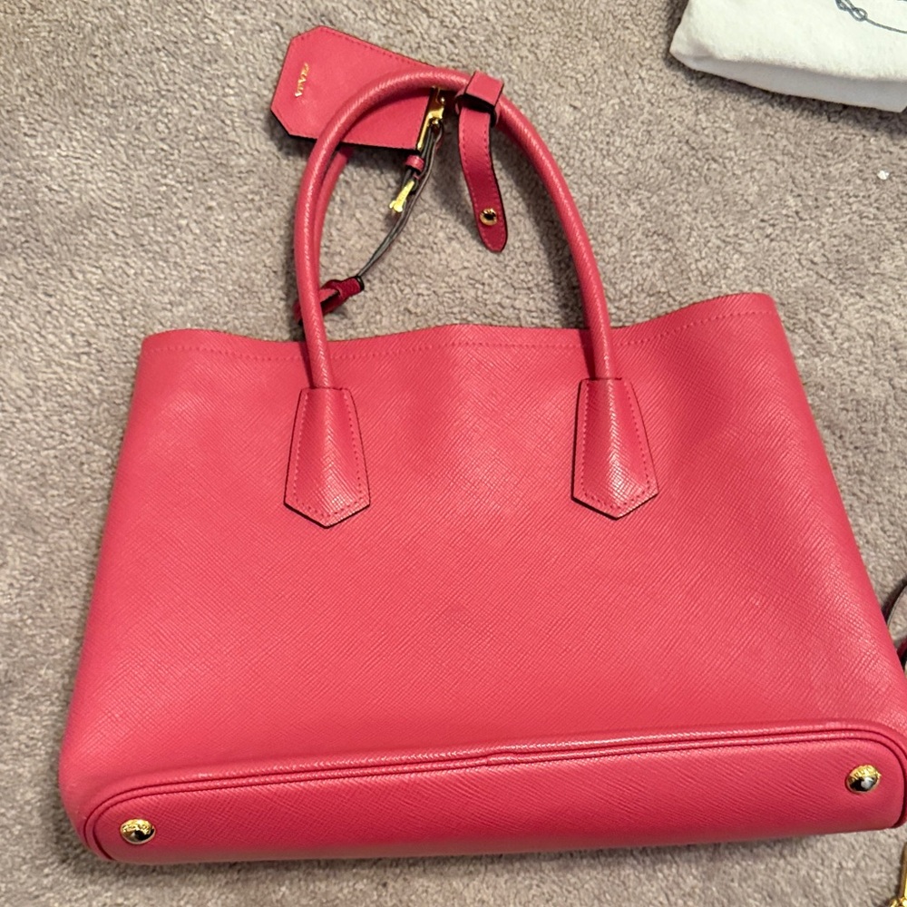 Pink Prada Staffiano Cuir in Tamaris (pink) Leather Tote - Picture 9 of 16